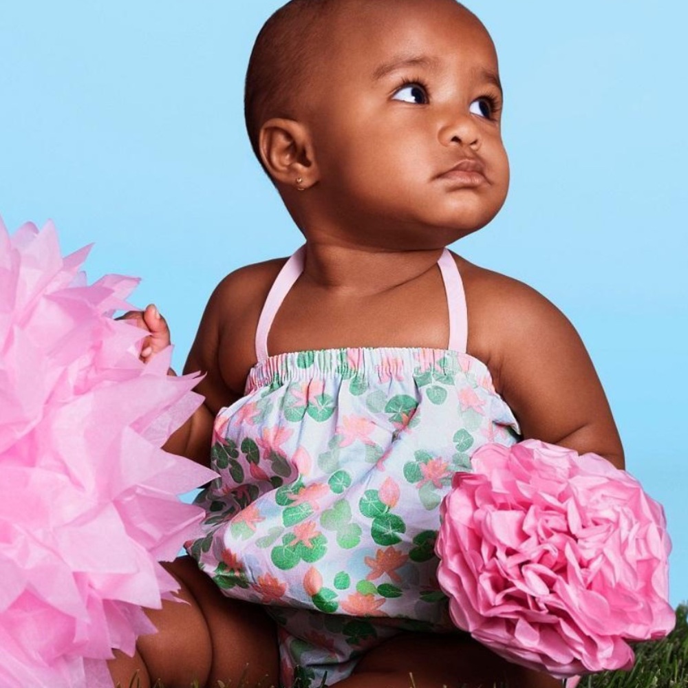 Pink and Green Floral Diaper Cover One Piece